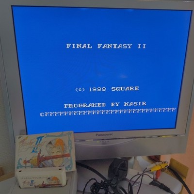 Square Final Fantasy II Famicom FC Cartridge Box Manual No Covers Set Japan