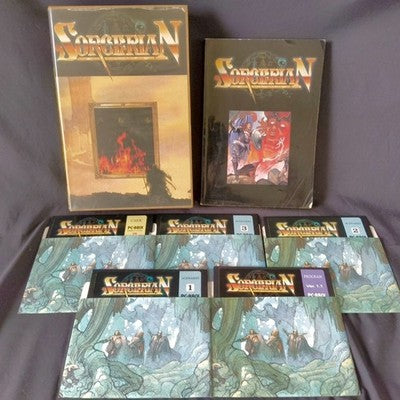 Falcom Sorcerian PC-8801 4 Piece Set with Scenario Discs Working Rare Japan