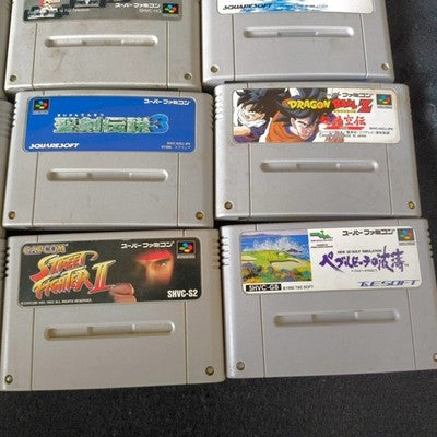 Super Famicom SFC Cartridge Bulk Lot of 16 Final Fantasy V Dragon Ball Z Japan