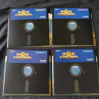 Star Trader PC-8801SR Falcom Complete CIB 4 Disks Working Rare Import Japan
