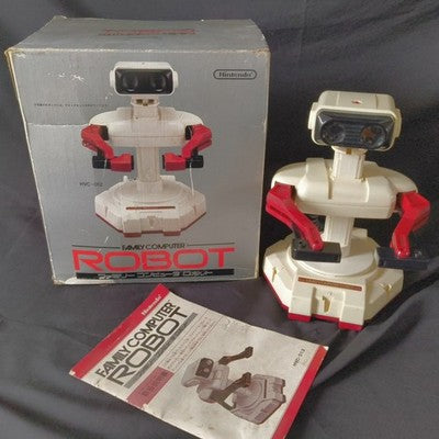 Vintage 1985 Nintendo Famicom Robot R.O.B. HVC-012 Box Manual Japan For Parts