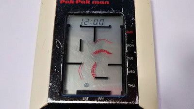 Vintage Epoch Pocket Digit-Com Game and Watch Pac-Man Clone Working Japan Import