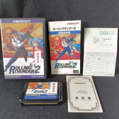 Namcot Rolling Thunder 2 Sega Mega Drive Game Complete Set Working Rare Japan