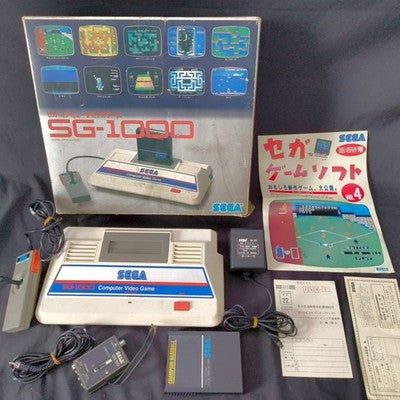 Sega SG-1000 Console with Champion Baseball Cartridge Working Rare Japan Import