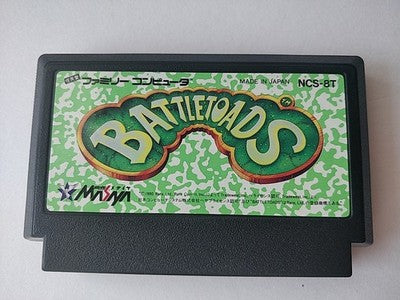 Battletoads Famicom NES Natsume Cartridge Manual Complete Boxed Japan Working