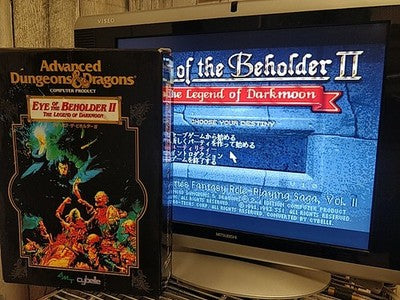 Eye of the Beholder II Legend of Darkmoon FM Towns Marty CD-ROM Boxed Working