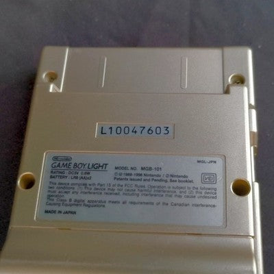 Nintendo Game Boy Light Gold Console Puzzle Bobble GB Cartridge Working Japan
