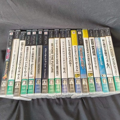 PSP Games Lot of 18 Japan Import Anime RPG Final Fantasy One Piece Bleach