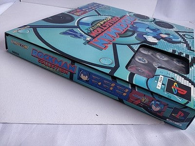 Rockman Megaman Collection Special Box PS1 PS2 7 Discs Pin Badges Not Tested