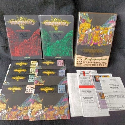Falcom Dinosaur NEC PC-8801 3D RPG Complete CIB Floppy Disk Working Rare Japan