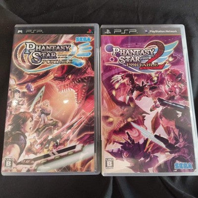 Phantasy Star Portable 1 & 2 Set PSP Japan Import SEGA RPG