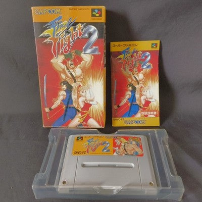 Final Fight 2 Super Famicom Capcom Complete CIB Working Rare Import Japan Boxed