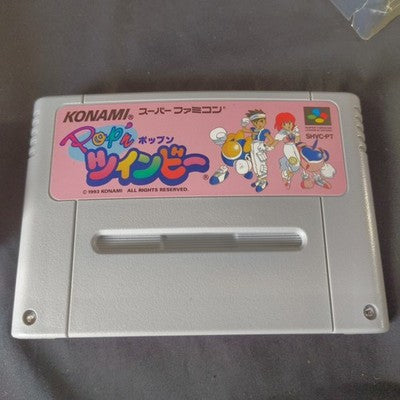 Pop'n TwinBee Super Famicom Konami Boxed No Manual Working Rare Import Japan