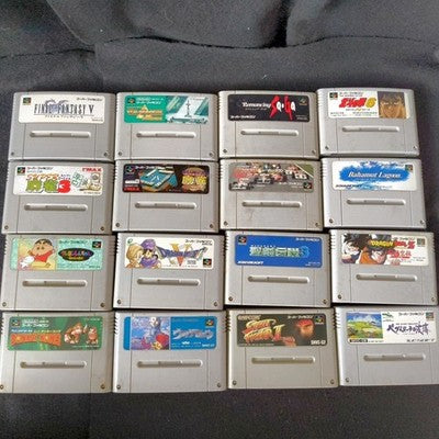 Super Famicom SFC Cartridge Bulk Lot of 16 Final Fantasy V Dragon Ball Z Japan