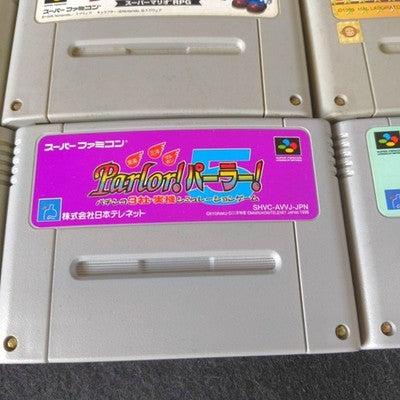 Super Famicom SFC Game Cartridge Bulk Lot of 9 Super Mario World RPG Kirby Japan