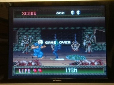 PCE Works Splatter House Reproduction FM Towns Marty Beat em up Game Working