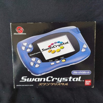 Wonder Swan Crystal Blue Violet BANDAI Console,Manual Boxed set, Working, Japan