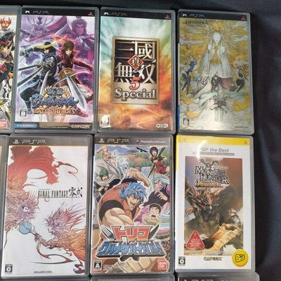 PSP Games Lot of 18 Japan Import Anime RPG Final Fantasy One Piece Bleach