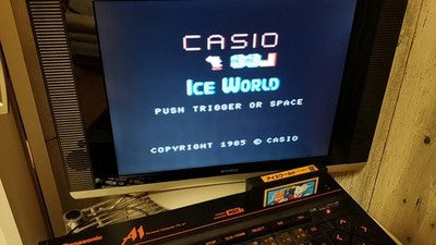 Casio Ice World MSX MSX2 Cartridge with Box and Manual Set Working Japan Import