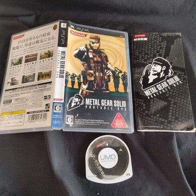 Metal Gear Solid PSP 3 Games Lot Peace Walker Portable Ops Plus Japan Import
