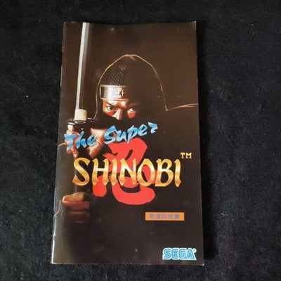 The Super Shinobi SEGA MEGADRIVE Game w/ Manual, Box set, Working, Japan