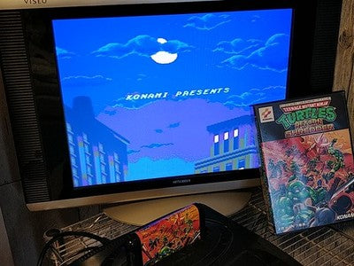 TMNT Return of the Shredder Sega Mega Drive Genesis Boxed Set Working Japan