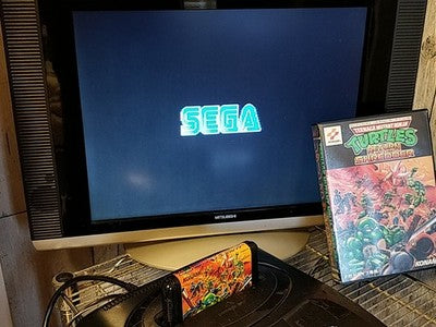 TMNT Return of the Shredder Sega Mega Drive Genesis Boxed Set Working Japan