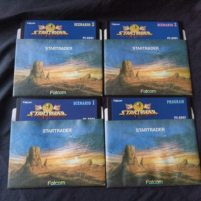 Star Trader PC-8801SR Falcom Complete CIB 4 Disks Working Rare Import Japan