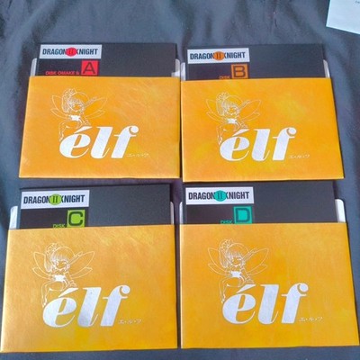 Elf Dragon Knight II X68000 Floppy Disk Game Complete Set Working Japan Import