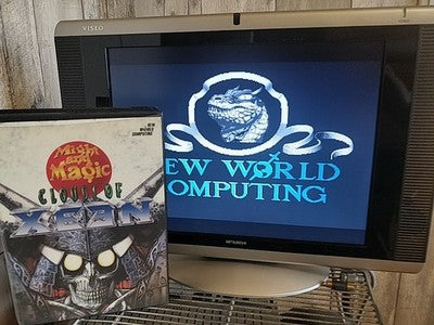 Might and Magic Clouds of Xeen FM Towns Marty Game Disc Manual Boxed Working