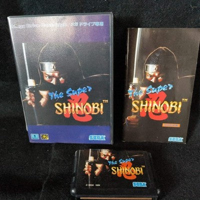 The Super Shinobi SEGA MEGADRIVE Game w/ Manual, Box set, Working, Japan