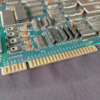 Technos The Combatribes JAMMA Arcade PCB Board Working with Instruction Cards