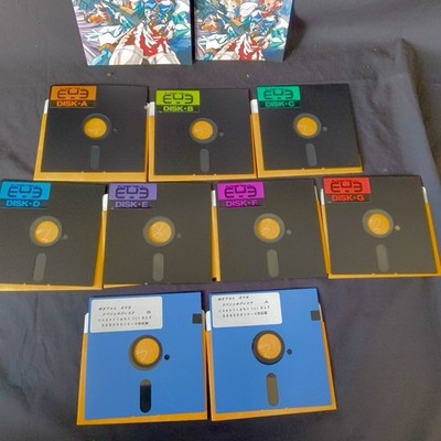 Elf Metal Eye X68000 Floppy Disk Game Complete Set 7 Disks Working Japan Import