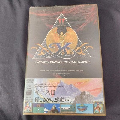 PC-8801 Ys 2 Ancient Ys Vanished The Final Chapter W/Box, manual, set, Japan