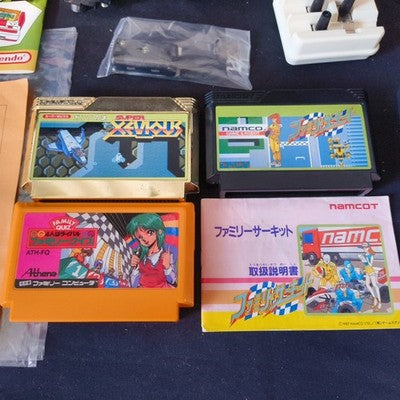 Famicom HVC-001 Console Nintendo Boxed 2 Controllers AC Adapter Working Japan
