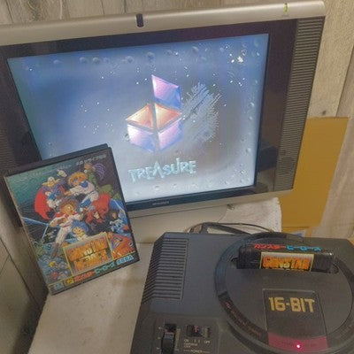 Treasure Gunstar Heroes Sega Mega Drive Genesis Boxed Set Working Japan Import