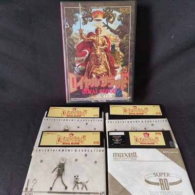 PC-8801 PC88 KOEI Royal Blood Game Disks and Box set, Working, Japan, No manual
