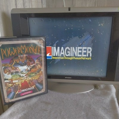 PowerMonger Bullfrog FM Towns CD-ROM Complete Set with Manuals Working Japan
