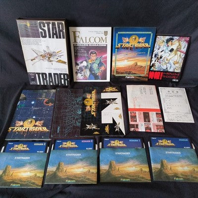 Star Trader PC-8801SR Falcom Complete CIB 4 Disks Working Rare Import Japan