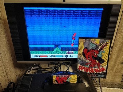 Spider Man Sega Mega Drive Genesis Cartridge Manual Boxed Set Japan Working