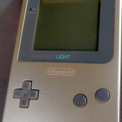 Nintendo Game Boy Light Gold Console Puzzle Bobble GB Cartridge Working Japan