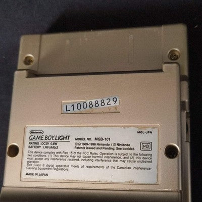 Used, Nintendo Gameboy Light Gold color console MGB-101, Working, Japan