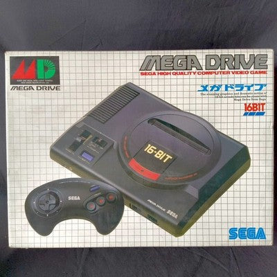 Sega Mega Drive Console System with Controller and AC Adapter Working Japan