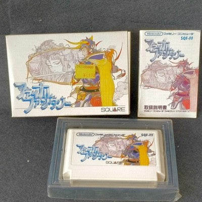 Square Final Fantasy Famicom FC Cartridge with Box and Manual Set Japan Import