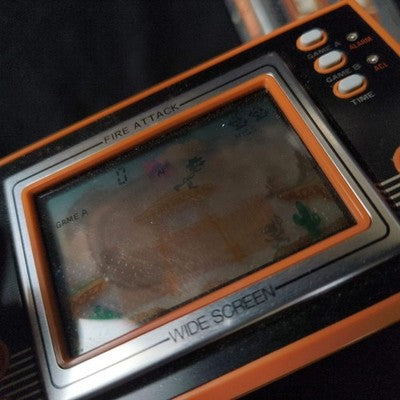 Vintage Nintendo Game & Watch FIRE ATTACK ID-29 wide Screen, Manual, Box, Japan