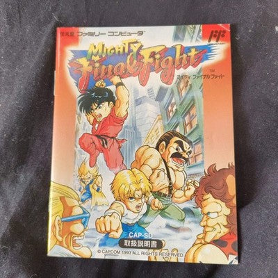 Mighty Final Fight Nintendo Famicom NES Cartridge, w/ Manual Box, Working, Japan