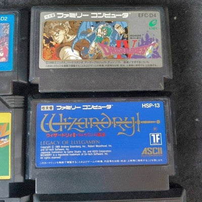 Nintendo Famicom FC Game Cartridge Bulk Lot of 18 Dragon Quest Wizardry Japan