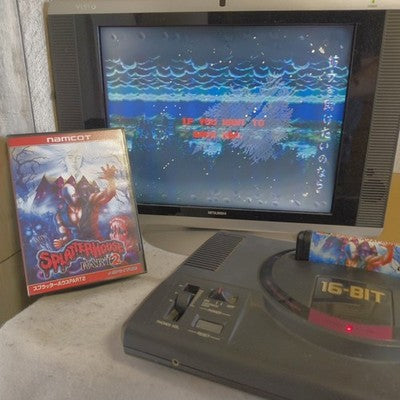 Namco Splatterhouse Part 2 Sega Mega Drive Cartridge Box Manual Working Japan