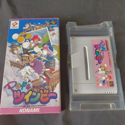 Pop'n TwinBee Super Famicom Konami Boxed No Manual Working Rare Import Japan