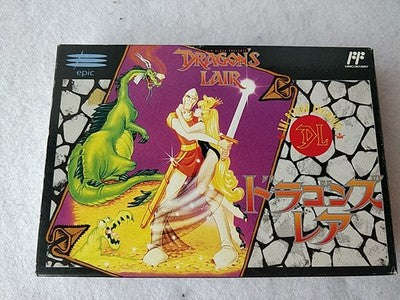 Dragon's Lair Epic Sony Records Nintendo Famicom Cartridge Manual Boxed Working